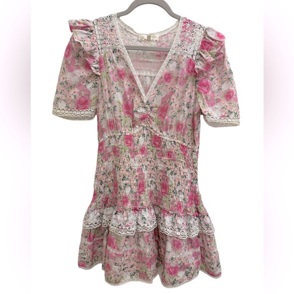 LoveShackFancy Rena floral mini dress - Picture 5 of 10